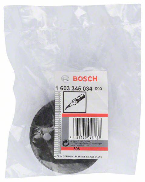 Verpacktes Bosch-Ersatzteil mit Barcode und Seriennummer '1 603 345 034 -000'; geeignet für Werkzeuge, hergestellt in Deutschland.