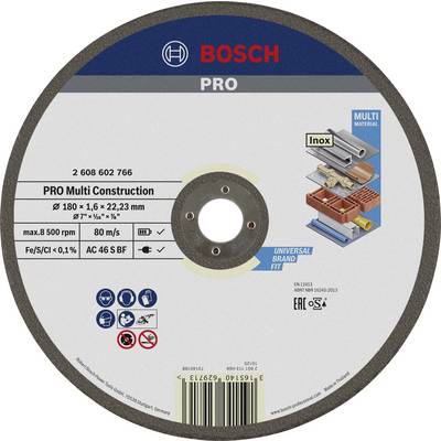 'Makita PRO Multi Construction Trennscheibe, 180x1,6x22,23mm, max. U/min 8.500, staubarm, für Metall, Stein, Multi-Material, universeller Einsatz'