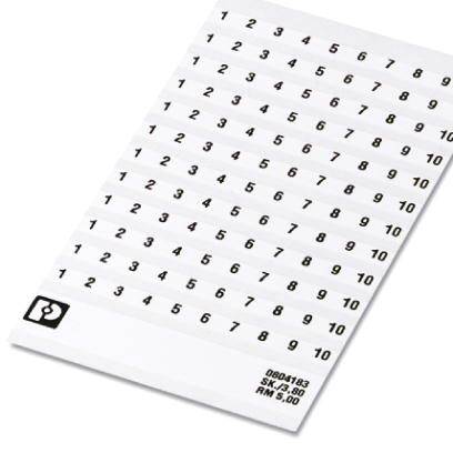 Phoenix Contact 0804206 Kennzeichnungskarte Weiß 10 St.