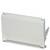 Ein weißer, rechteckiger Heizkörper mit abgerundeten Ecken, vermutlich für die Wandmontage geeignet. 