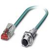 Phoenix Contact 1403157 RJ45 Patchkabel CAT 5 0.30 m RAL 5021 (Wasserblau) Geschirmt 10 St.