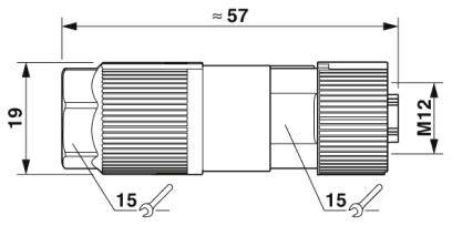 Phoenix Contact 1414586 Sensor-/Aktor-Steckverbinder M12 Buchse, gerade Polzahl Sensoren: 8 1 St. Piece-4