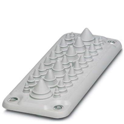 Phoenix Contact 1415236 Kabeleinführungsplatte TPE (Geruchneutrales Spezialgummigemisch), SEBS, Stahlblech Lichtgrau 1 S...