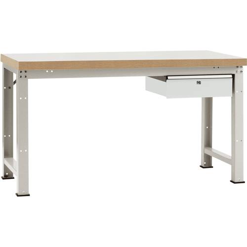 Manuflex WP5602.7035 Komplett-Werkbank Grund PROFI Standard mit Buche massiv-Platte, BxTxH = 2000 x 700 x 840 mm