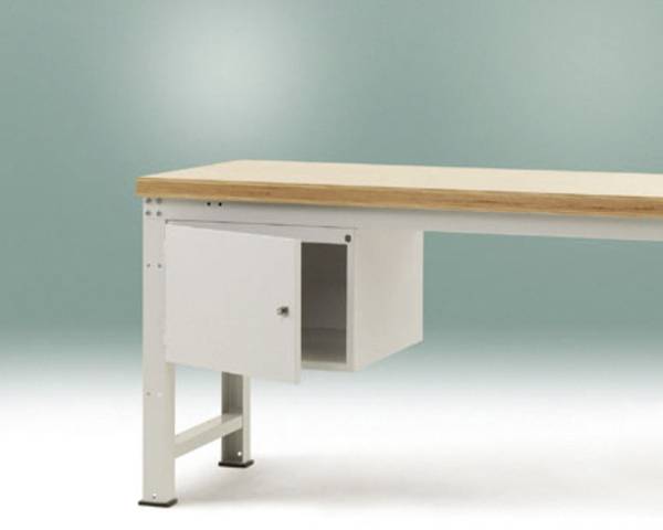 Manuflex ZB4231.5007 Gehäuse-Unterbau mit Tür, Türanschlag links, Nutzhöhe 300 mm, für Tischtiefe 700 mm