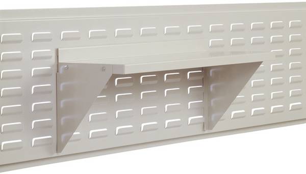 Manuflex SS8285  Ablage-Konsole für Schlitzplatte BxTxH 500 x 250 x 195 mm