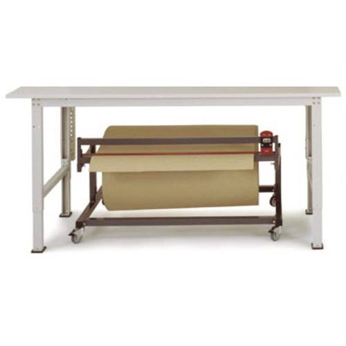 Manuflex AS1212 Beistelltisch PACKPOOL Standard mit Kunststoffplatte, BxTxH = 500 x 600 x 760-870 mm