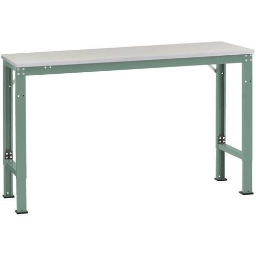 Thumbnail - Manuflex AU8104.0001 Arbeits-Anbautisch UNIVERSAL Spezial mit Blechbelagplatte, BxTxH = 1750 x 1200 x 722-1022 mm Grau, ...