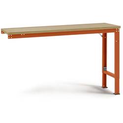 Manuflex AU8045.2001 Arbeits-Anbautisch UNIVERSAL Spezial mit Multiplexplatte, BxTxH = 1500 x 600 x 722-1022 mm Rotorange (RAL 2001)
