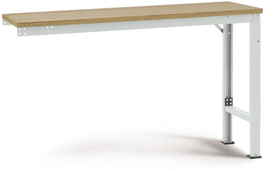 Manuflex AU8115.7035 Arbeits-Anbautisch UNIVERSAL Spezial mit Multiplexplatte, BxTxH = 2000 x 800 x 722-1022 mm Lichtgra...