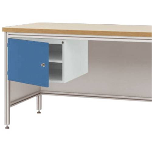 Manuflex ZB4729.0002 Gehäuse-Unterbau für ALU-Arbeitstische, Nutzhöhe 300 mm mit Türanschlag rechts, für Tischtiefe 800 ...