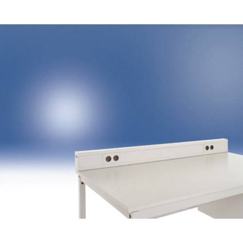 Manuflex ZB0973 Komplett-Energiekanal mit Doppelsteckdosen, BxTxH = 1250 x 67 x 130 mm