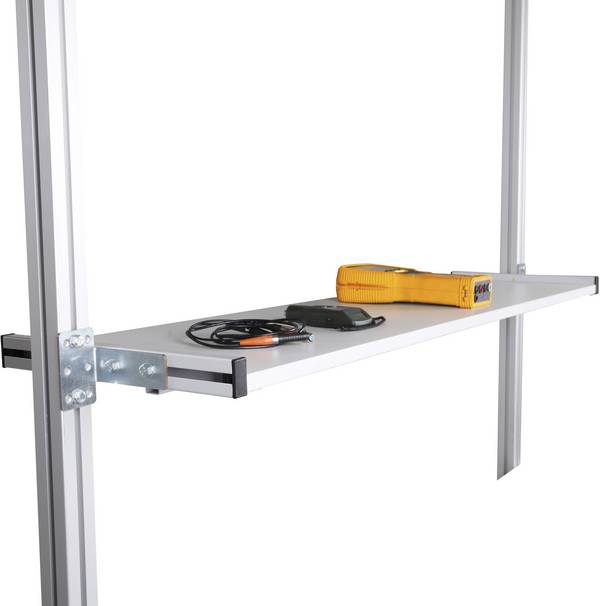 Manuflex LZ8783.7035 ESD ESD-Gerätebrücke für CANTOLAB Arbeitstische mit Tischbreite 1250 mm, BxTxH = 1088 x 500 x 25 mm Lichtgrau