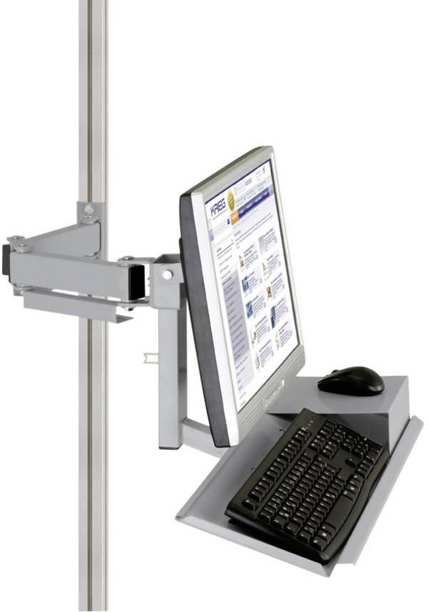 Manuflex ZB8286.9006  Standard Monitorträger für CANTOLAB und ALU mit Tastatur- und Mausfläche, VESA-Adapter 100 mm
