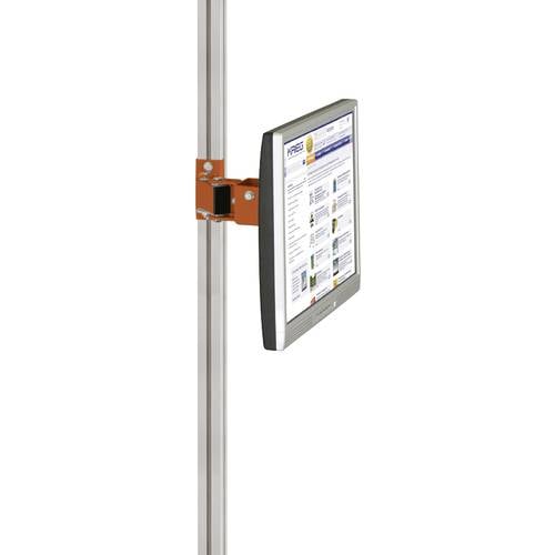 Thumbnail - Manuflex ZB8290.2001 Monitorträger für CANTOLAB und ALU mit 80 mm-Doppelgelenk, VESA-Adapter 100 mm, in Rotorange RAL 20...