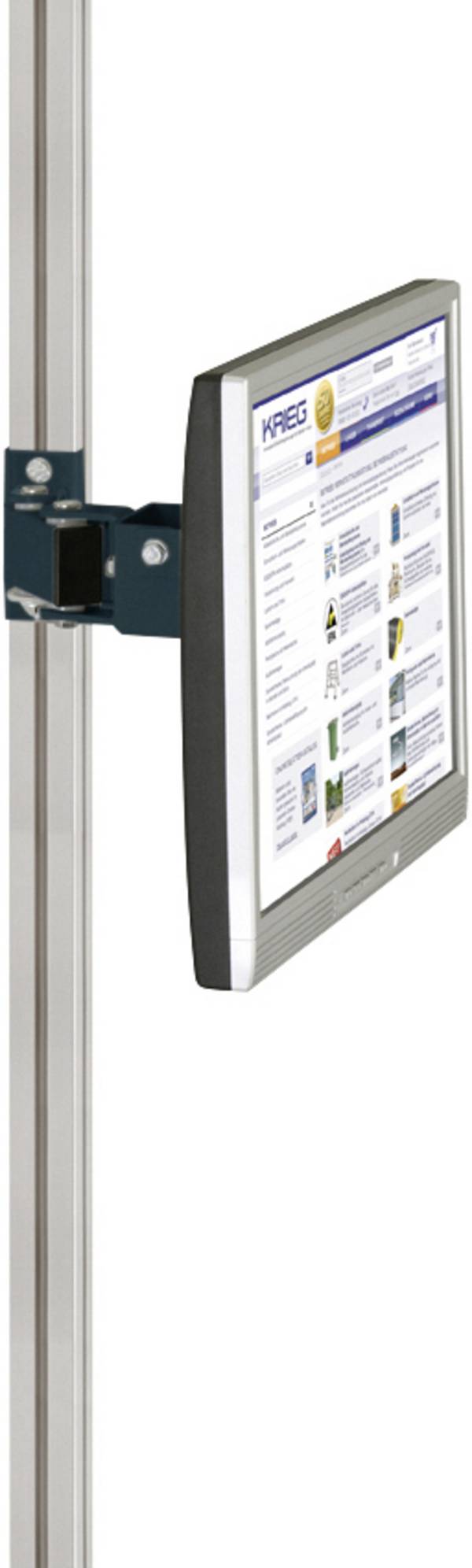Manuflex ZB8289.7016 Monitorträger für CANTOLAB und ALU mit 80 mm-Doppelgelenk, VESA-Adapter 75 mm, in Anthrazit RAL 7016