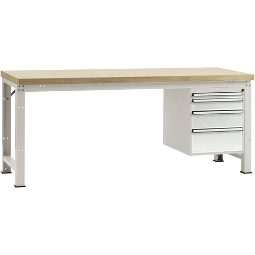 Manuflex WP5424.7035 Komplett-Werkbank Grund PROFI Standard mit Multiplex-Platte, BxTxH = 1500 x 700 x 840 mm