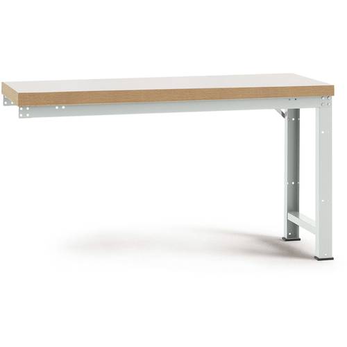 Thumbnail - Manuflex WP4019.7035 Anbauwerkbank PROFI Standard mit Kunststoffplatte, BxTxH = 1500 x 700 x 840 mm