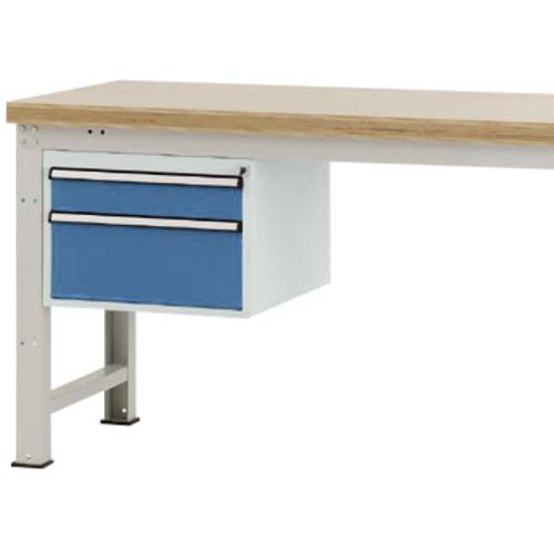 Manuflex ZB4581.0002 Gehäuse-Unterbau PROFI, Nutzhöhe 300 mm mit 2 Schubfächern. Für Werkbanktiefe 700 mm