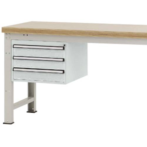 Manuflex ZB4631.7035 Gehäuse-Unterbau PROFI, Nutzhöhe 300 mm mit 3 Schubfächern. Für Werkbanktiefe 700 mm