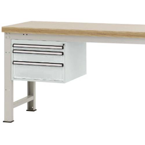 Manuflex ZB4681.7035 Gehäuse-Unterbau PROFI, Nutzhöhe 300 mm mit 3 Schubfächern. Für Werkbanktiefe 700 mm