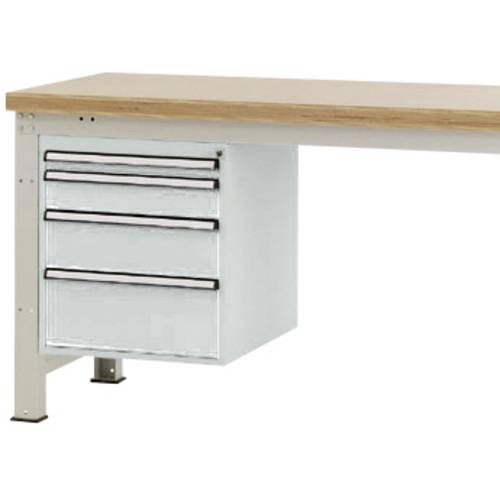 Manuflex ZB4781.7035 Gehäuse-Unterbau PROFI, Nutzhöhe 500 mm mit 4 Schubfächern. Für Werkbanktiefe 700 mm