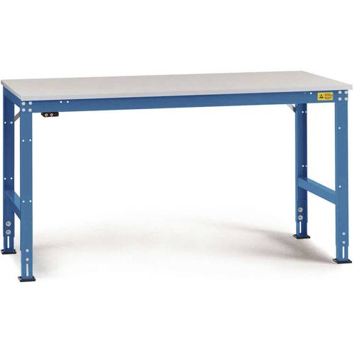 Thumbnail - Manuflex LU4028.5007 ESD ESD-Arbeitstisch UNIVERSAL Standard Grundtisch mit Melaminplatte, BxTxH = 1250 x 600 x 763-873 ...