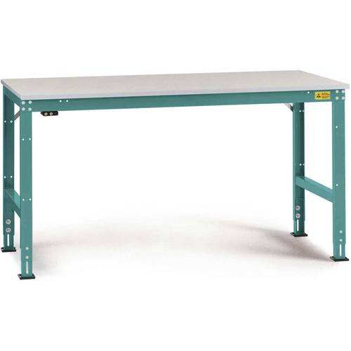 Manuflex LU4166.5021 ESD ESD-Arbeitstisch UNIVERSAL Standard Grundtisch mit Kunststoffplatte, BxTxH = 2500 x 1200 x 766-...