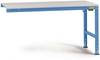 Manuflex LU6003.5012 ESD ESD-Arbeitstisch UNIVERSAL Standard Anbautisch mit Kautschukplatte, BxTxH = 1000 x 600 x 760-870 mm Licht-Blau (RAL 5012)