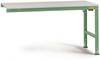 Manuflex LU6003.6011 ESD ESD-Arbeitstisch UNIVERSAL Standard Anbautisch mit Kautschukplatte, BxTxH = 1000 x 600 x 760-870 mm Resedagrün (RAL 6011)