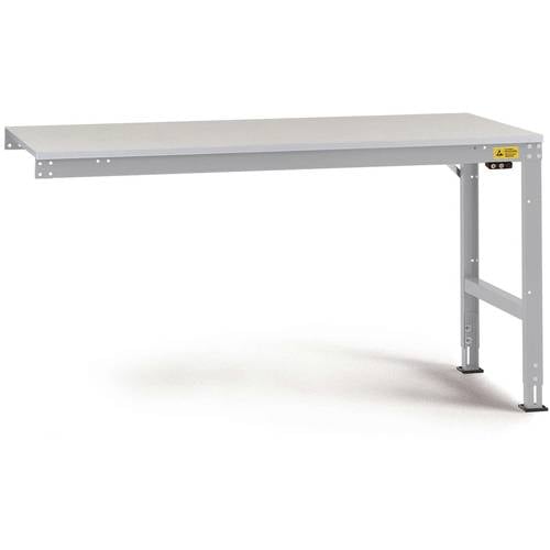 Thumbnail - Manuflex LU6008.9006 ESD ESD-Arbeitstisch UNIVERSAL Standard Anbautisch mit Melaminplatte, BxTxH = 1000 x 600 x 763-873 ...