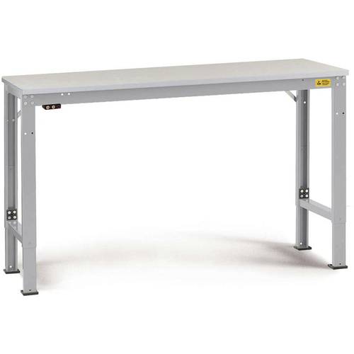 Thumbnail - Manuflex LU7048.9006 ESD ESD-Arbeitstisch UNIVERSAL Spezial Grundtisch mit Melaminplatte, BxTxH = 1500 x 600 x 725-1025 ...
