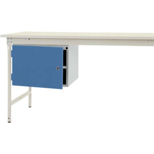 Manuflex ZB4703.0002 Gehäuse-Unterbau stationär, Nutzhöhe 300 mm mit 1 Tür und Einlegeboden. Für Tischtiefe 800 mm