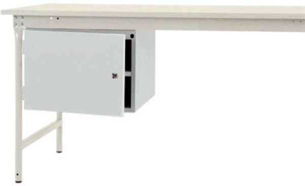 Manuflex ZB4703.7035  Gehäuse-Unterbau stationär, Nutzhöhe 300 mm mit 1 Tür und Einlegeboden. Für Tischtiefe 800 mm
