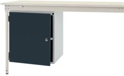 Manuflex ZB4954.7016 Gehäuse-Unterbau stationär, Nutzhöhe 500 mm mit 1 Tür und Einlegeboden. Für Tischtiefe 800 mm