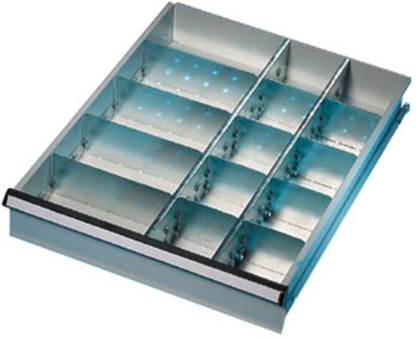 Manuflex ZB3004  Komplett-Unterteilungs-Set 4 für Gehäuse-Schubfächer mit Blendenhöhe 50 mm