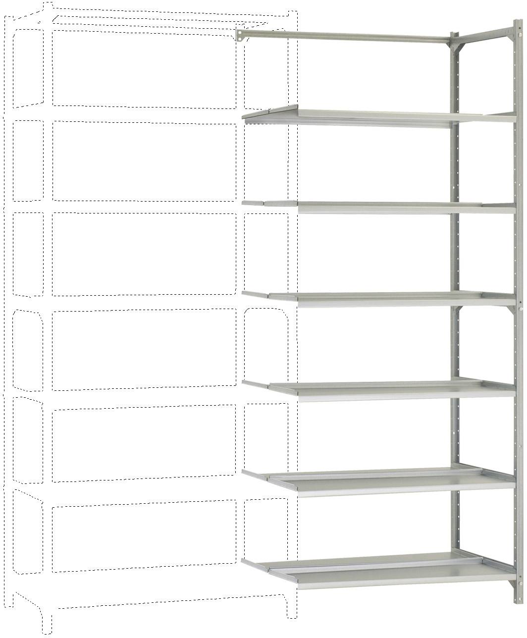 Manuflex RA2574 Fachbodenregal-Anbaumodul (B x H x T) 960 x 2250 x 600 mm Stahlboden