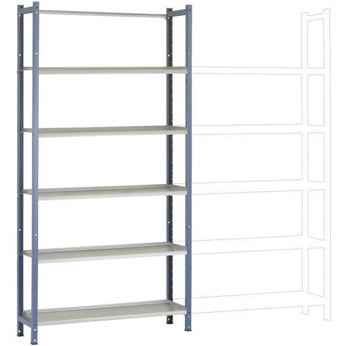 Manuflex RA2211.5007 Fachbodenregal-Grundmodul (B x H x T) 930 x 2600 x 300 mm Stahlboden