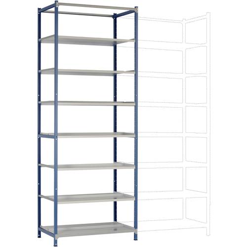 Manuflex RA2595.5007 Fachbodenregal-Grundmodul (B x H x T) 930 x 2250 x 300 mm Stahlboden