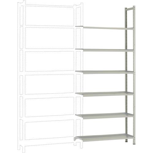 Manuflex RA2234.7035 Fachbodenregal-Anbaumodul (B x H x T) 960 x 2600 x 600 mm Stahlboden