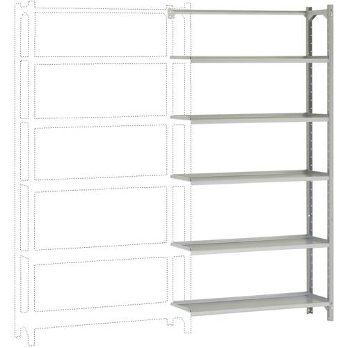 Manuflex RA3256.7035 Fachbodenregal-Anbaumodul (B x H x T) 1250 x 2000 x 700 mm Stahlboden