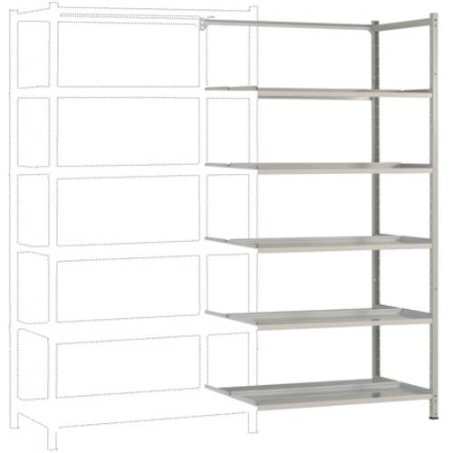 Manuflex RA3292.7035 Fachbodenregal-Anbaumodul (B x H x T) 1250 x 2000 x 700 mm Stahlboden