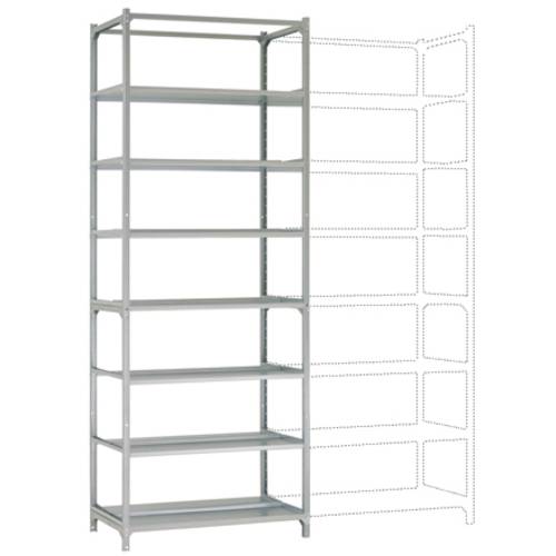 Manuflex RA3295.7035 Fachbodenregal-Grundmodul (B x H x T) 1250 x 2000 x 700 mm Stahlboden