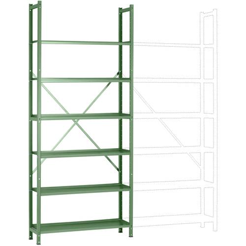 Manuflex RA3161.6011 Fachbodenregal-Grundmodul (B x H x T) 1280 x 3000 x 700 mm Stahlboden