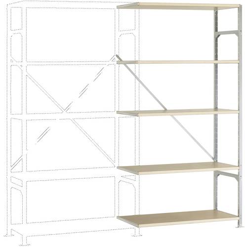 Thumbnail - Manuflex RM3129 Fachbodenregal-Anbaumodul (B x H x T) 1000 x 2000 x 800 mm Holzboden