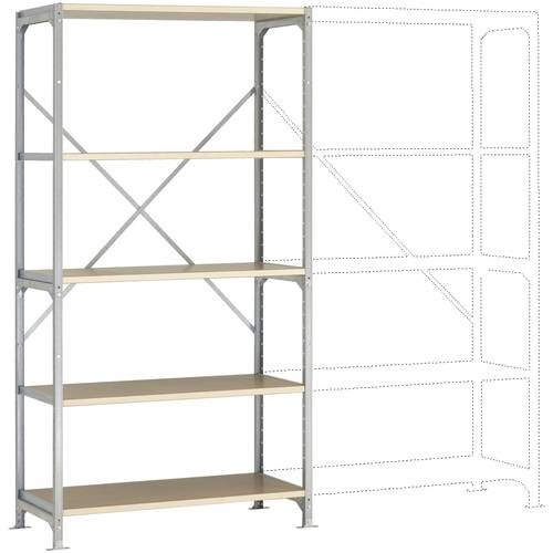 Manuflex RB2107 Fachbodenregal-Grundmodul (B x H x T) 1030 x 2000 x 400 mm Holzboden