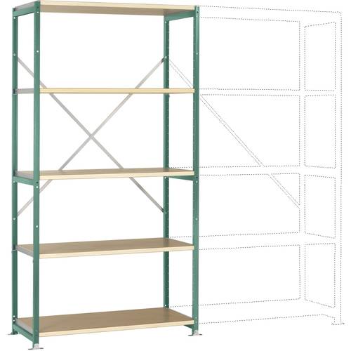 Manuflex RP1012.0001 Fachbodenregal-Grundmodul (B x H x T) 1030 x 2000 x 500 mm Holzboden