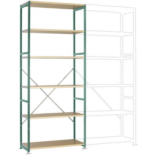 Manuflex RP1314.0001 Fachbodenregal-Grundmodul (B x H x T) 1030 x 2500 x 700 mm Holzboden
