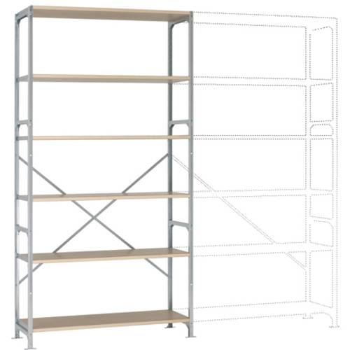 Thumbnail - Manuflex RM2180 Fachbodenregal-Grundmodul (B x H x T) 1280 x 2000 x 800 mm Holzboden