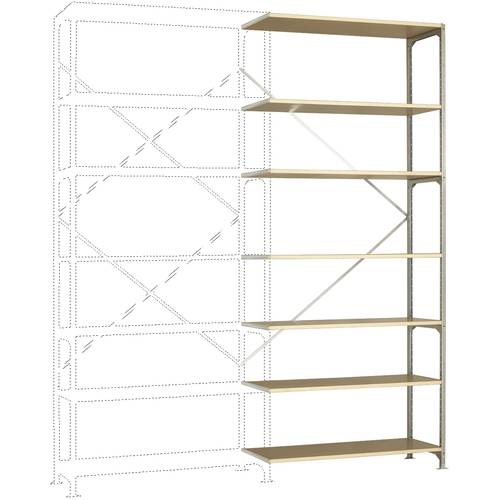 Manuflex RB2433 Fachbodenregal-Anbaumodul (B x H x T) 960 x 2600 x 300 mm Holzboden
